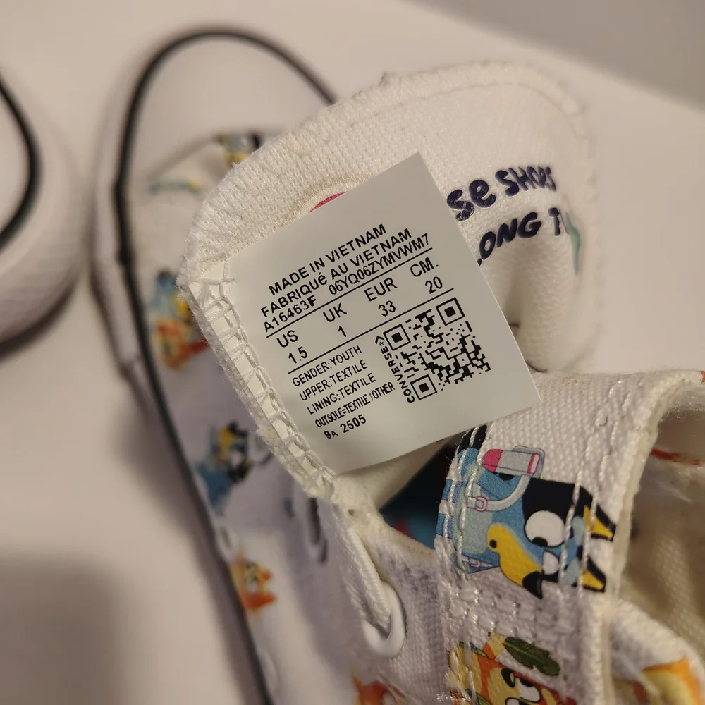 Converse Kids High-Top Sneakers - White with Colorful Print